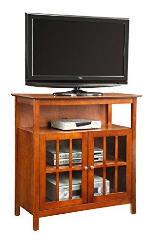 Convenience Concepts Convenience Concepts Big Sur Highboy TV Stand 36" - Modern Entertainment Center For TVs up to 40", Storage Cabinet for Dining, Living, & Family Room, Console Hall Table with Shelves, Cherry