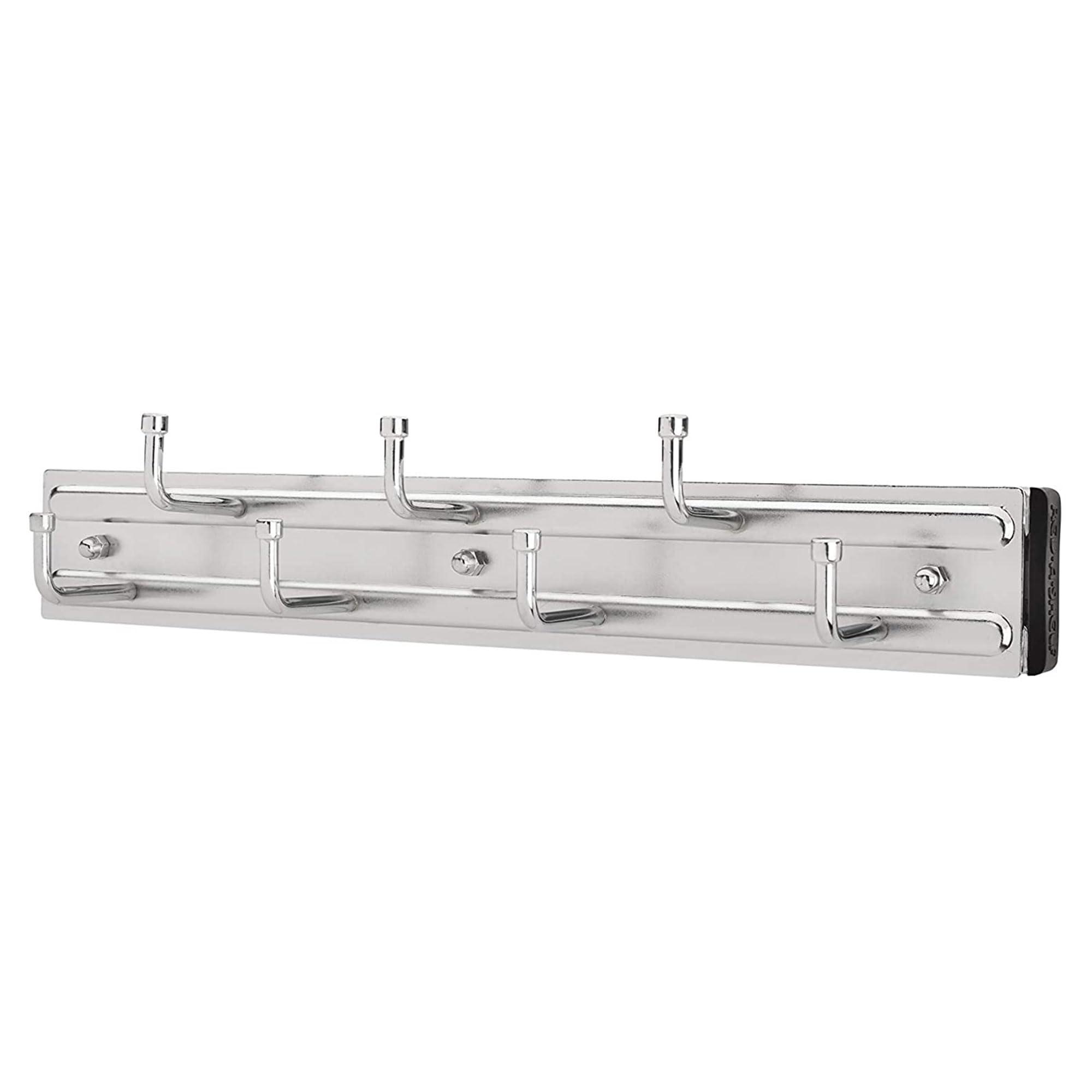 Rev-A-Shelf Rev-A-Shelf 12" Pull Out Closet Organization Rack for Belts, Ties and Scarves, Accessories Storage Hanger with Mounting Hardware, Chrome, BRC-12CR