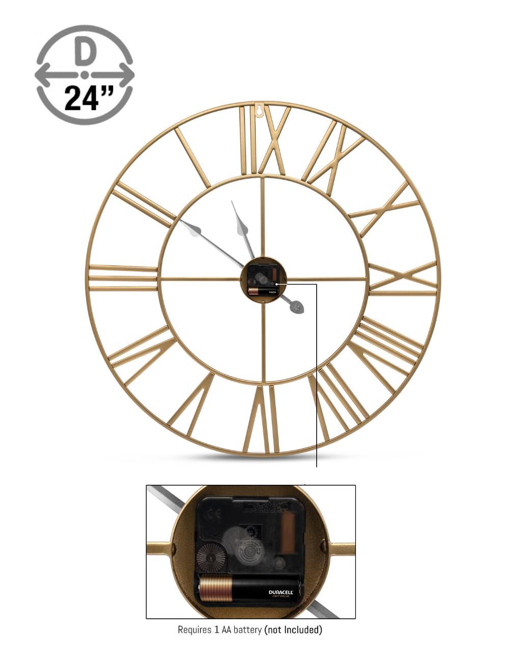 Sorbus Sorbus Wall Mounted Wine Rack and Wall Clock Bundle - Includes 3 Floating Shelves and 1 Wall Clock - Complete Your Wall Decor