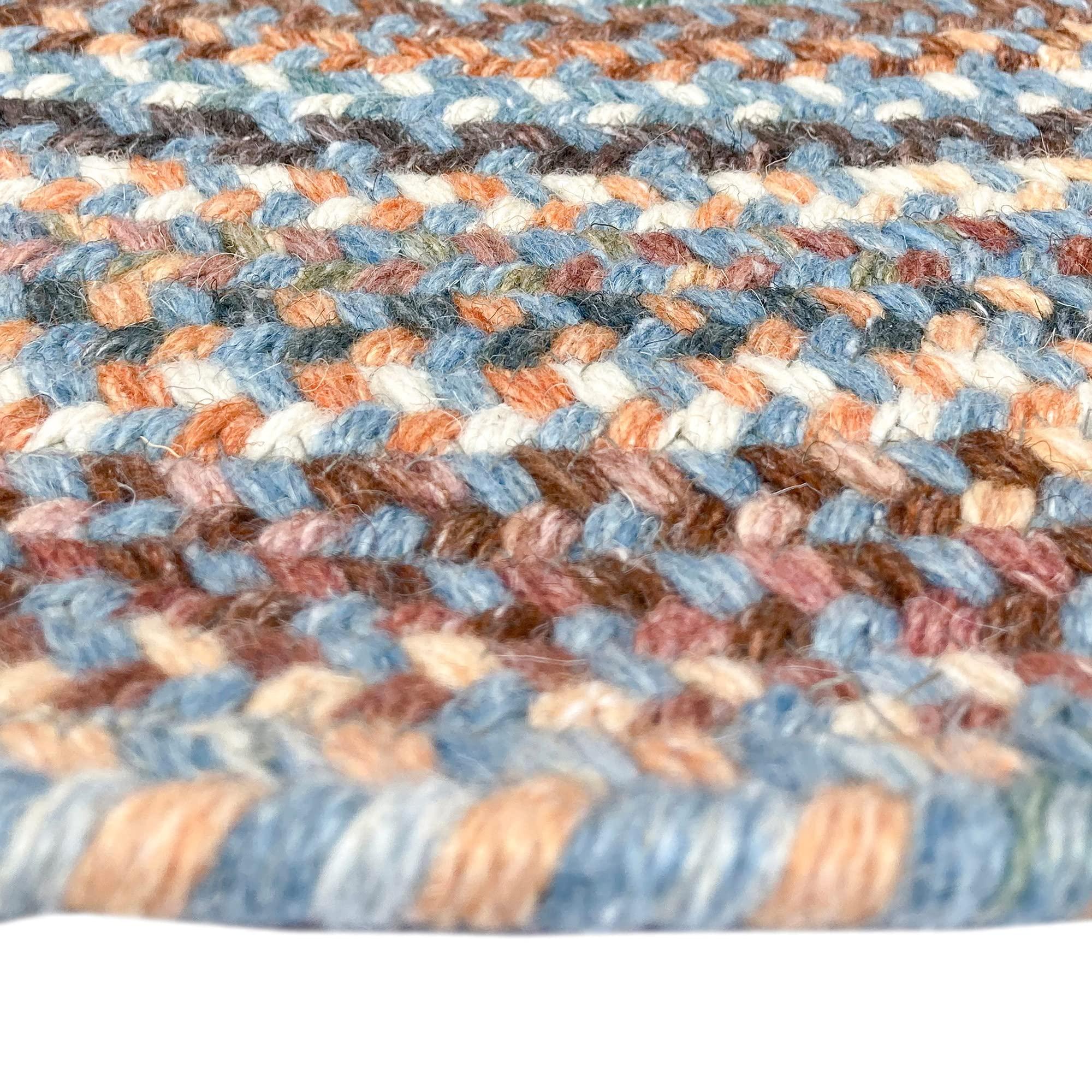 Capel Capel American Heritage Legacy Blue 3'0"X5'0" Oval Braided Rug