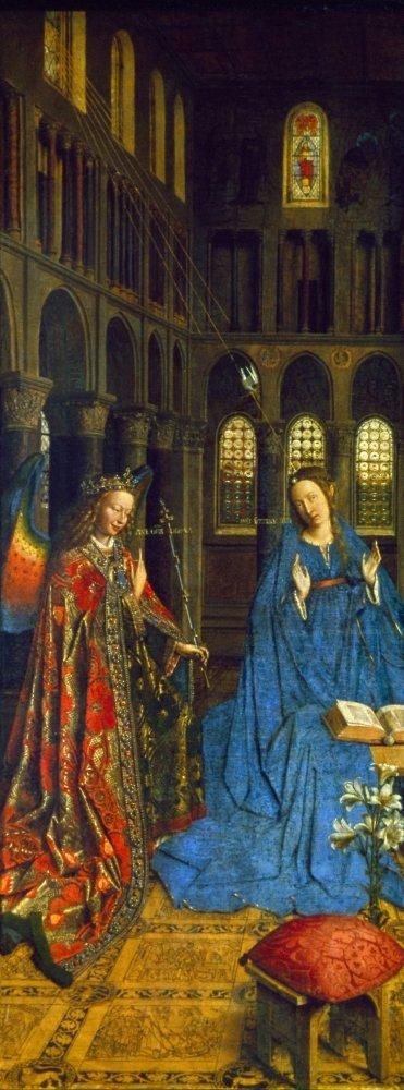 Posterazzi Van Eyck Annunciation NThe Annunciation Oil On Canvas Jan Van Eyck C1435 Poster Print by (24 x 36)