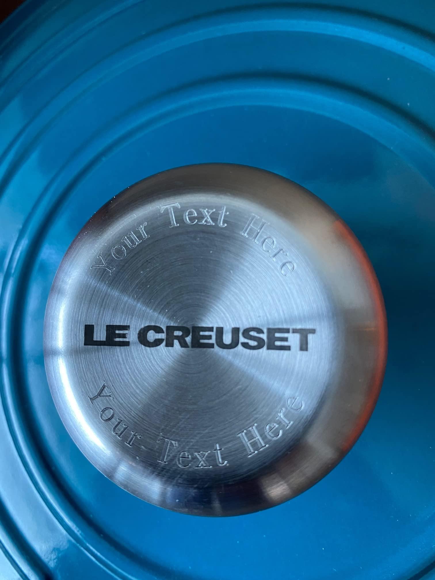 Le Creuset Le Creuset 5 1/2 Qt. Signature Round French Oven w/Additional Engraved Personalized Stainless Steel Knob - Cherry
