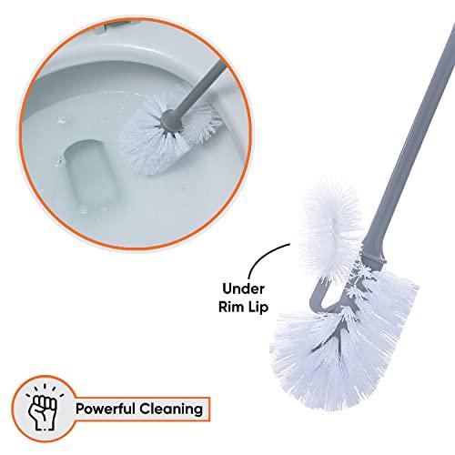 Superio Superio Toilet Brush and Holder (1 Pack) Toilet Scrubber Bowl Cleaner Brushes Wand, Toilets Brush with Holder Caddy, Bathroom Cleaning Brush, Bowl Brush Set