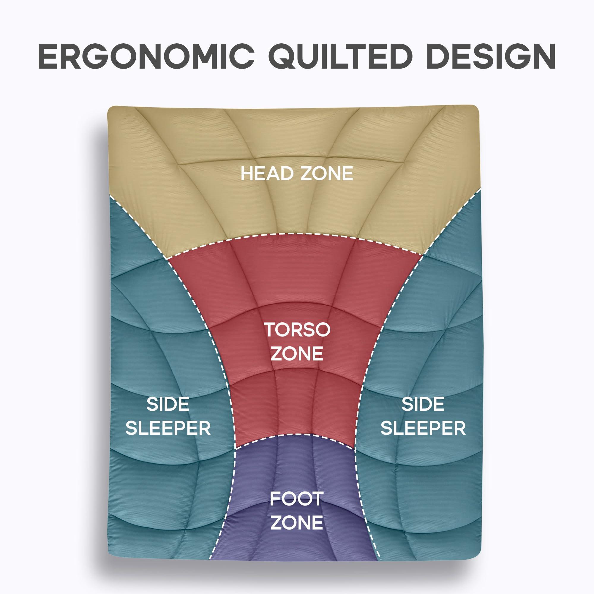 Sonive SONIVE Mattress Pad, Extra Thick and Soft Mattress Cover, Fluffy Down Alternative Mattress Topper, Fill Streches up to 21 Inches with Deep Pocket (Grey, Full)