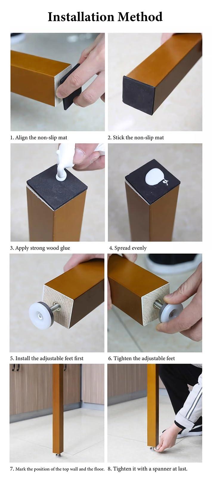 WAHHWF 2ft/3ft/4ft/5ft/6ft/7ft/8ft Tall Wall Partition Room Divider Floor to Ceiling Wooden Slats, Wood Privacy Screens/Room Separation Deviders Post Column for Bathroom Daycare Studio Apartment (Color : W