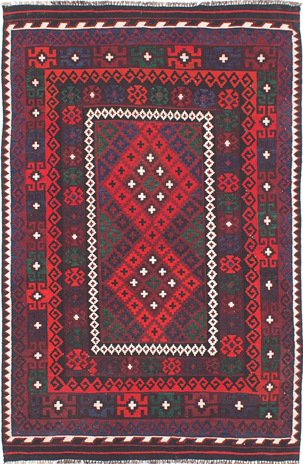 CARPET Hand Woven Carpet 4'6" X 6'10" Wool Kilim