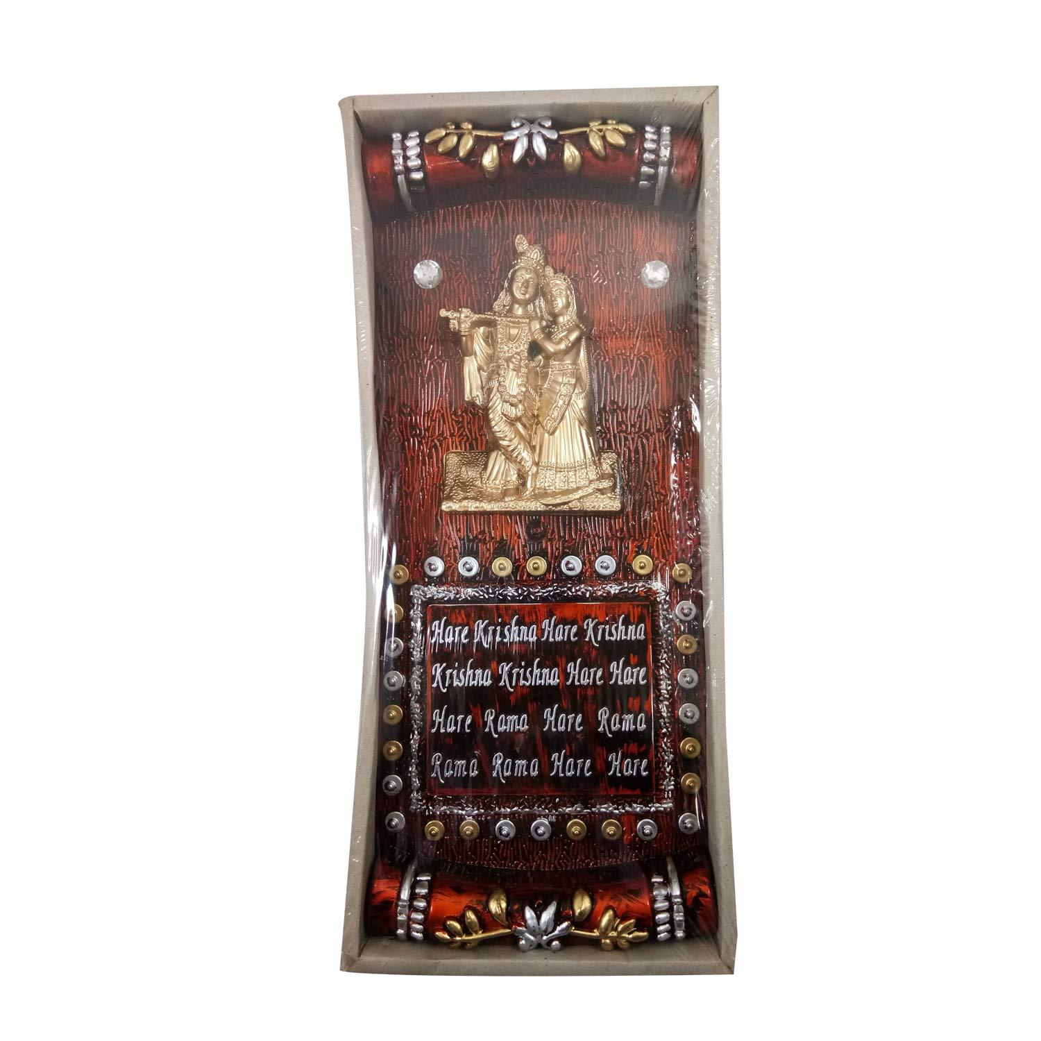 India Meets India India Meets India 3D Lord Radha Krishna Framed Religious Wall Hanging 13x10 inch by Awarded Indian Artisan