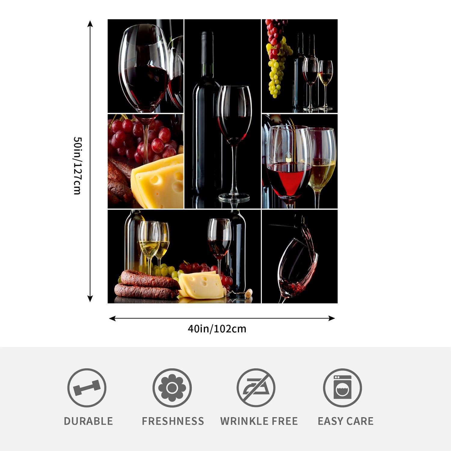 ONINUO Wines Blanket 40\" x 50\" Romantic Burgundy Glasses Fruit Grape Super Soft Bedding Fleece Throw Blanket Microfiber Flannel Blankets Couch Sofa Warm Lightweight for Boys Girls