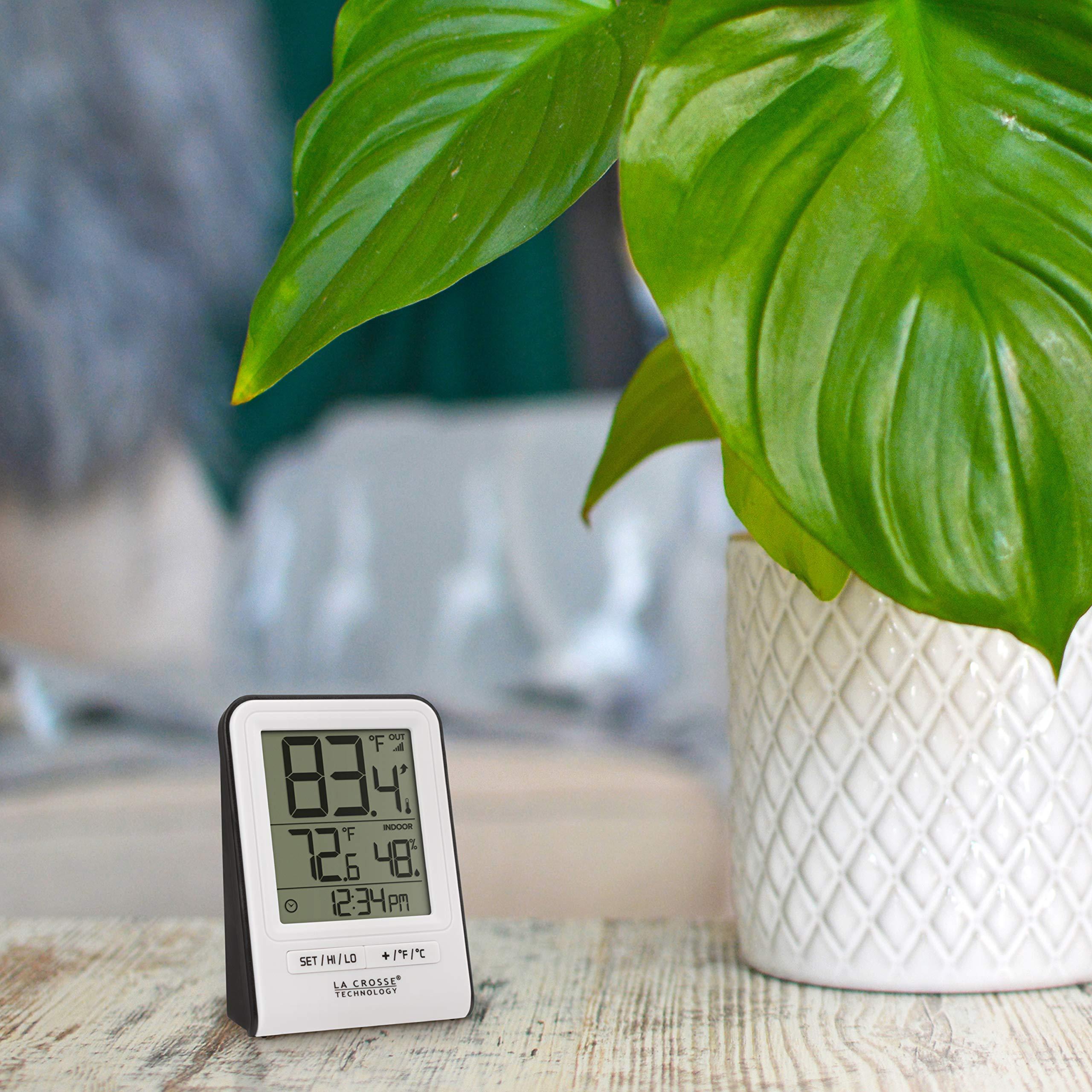 La Crosse Technology La Crosse Technology Wireless Indoor/Outdoor Temperature Monitor with Hi/Low Records, Humidity, 12/24 Hour Time - 330 Foot Transmission Range
