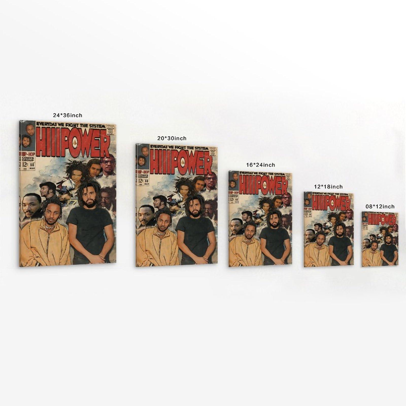 TAICI TAICI Kendrick Poster Lamar J Cole Poster Hiiipower Music Album Poster for Room Aesthetic Canvas Wall Art Bedroom Decor 16x24inch(40x60cm)