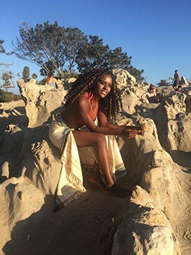 Thikka Design Thikka Design Kikoi Unisex Swimwear Cover-up (Nyasi Green, 100% Handmade, Imported from Kenya, African Kikoy)