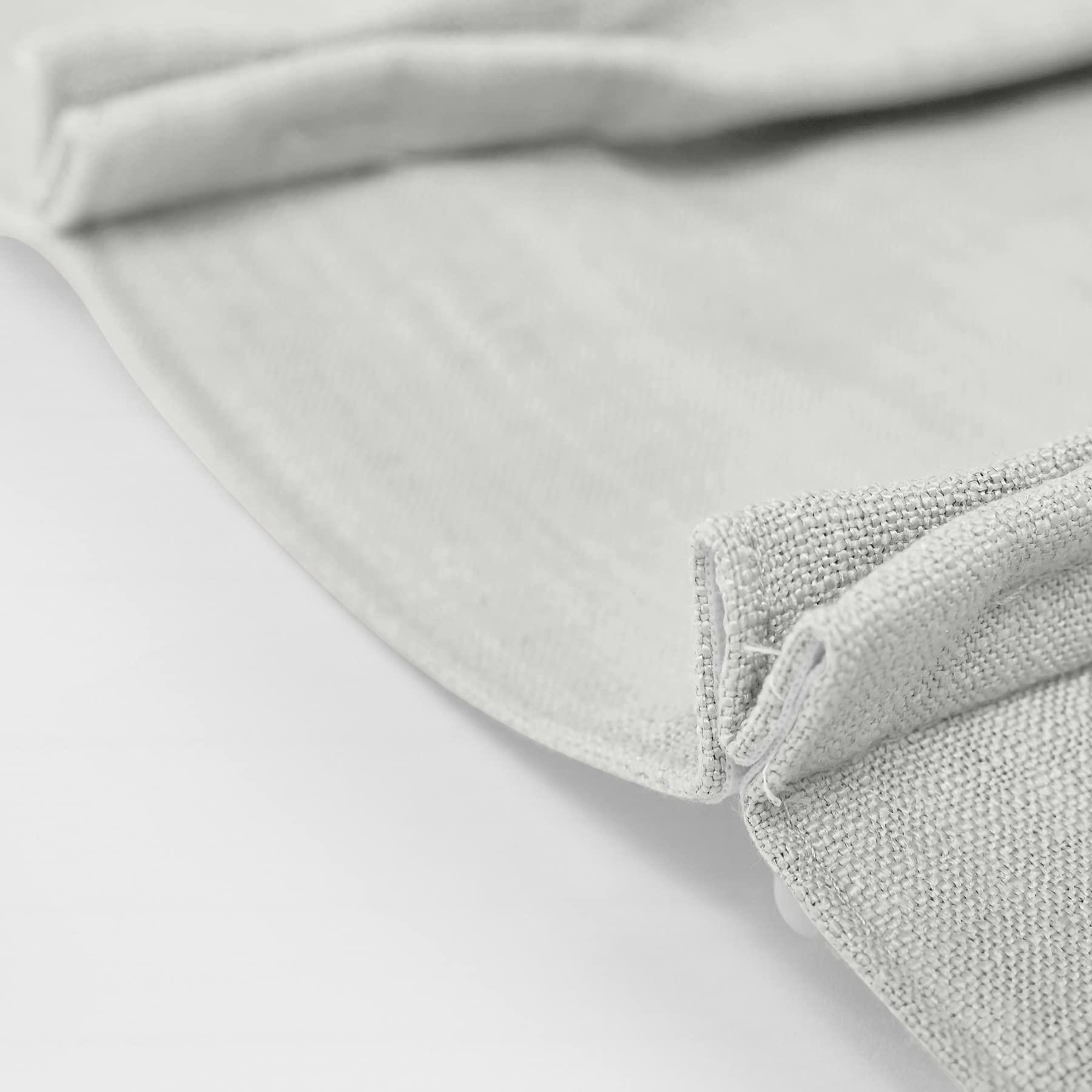 Frelement Frelement Extra Wide Breathable Faux Linen Curtains Noise Reduction Pinch Pleat Drapes for Bedroom, Patio Door, Sand White, 120" W x 84" L, 1 Panel