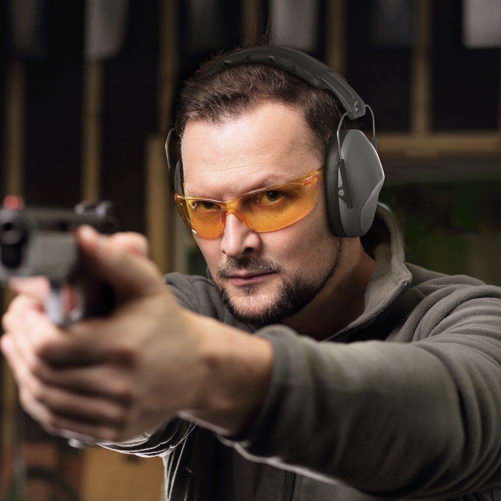 Pro For Sho Pro For Sho 34dB NRR Hearing Protection Ear Muffs - Highest NRR in Compact Design, Noise Cancelling Headphones for Adults and Kids, Sensory Autism Ear Protection for Shooting, Gun Range, Mowing, Work