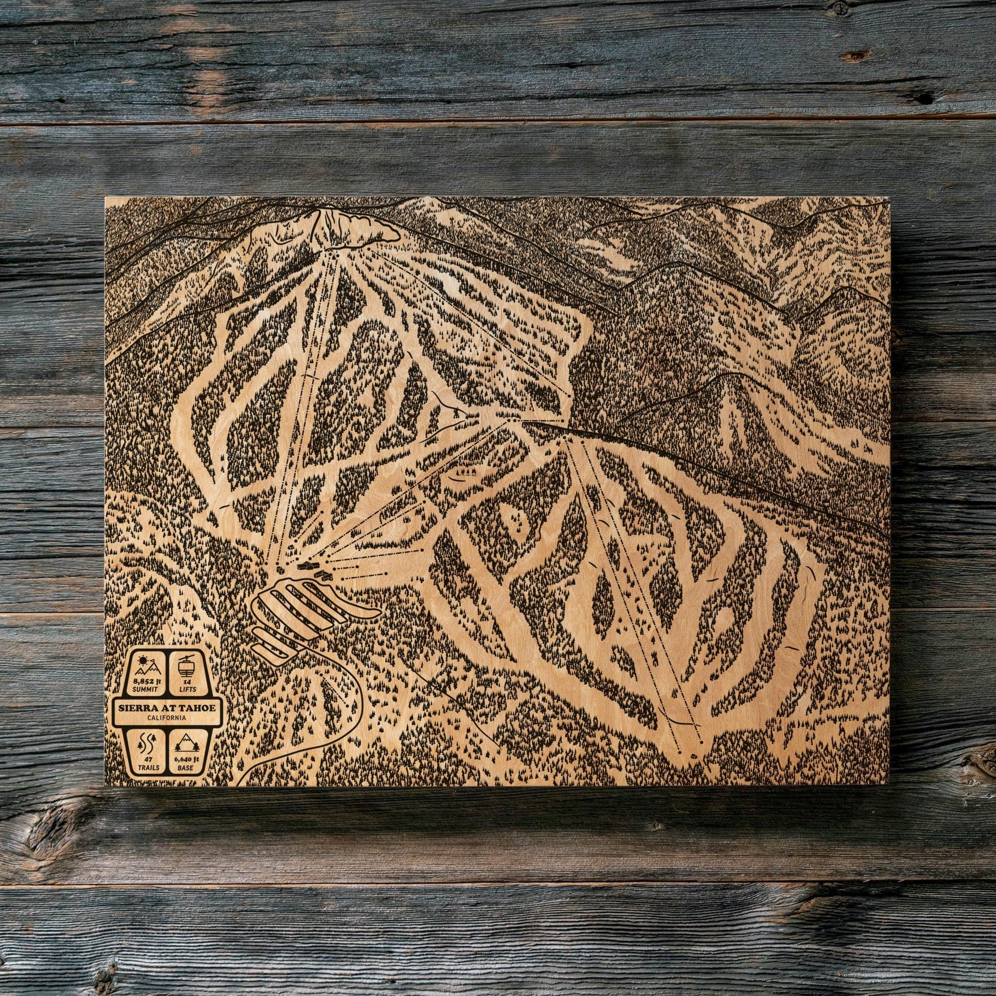 Benoit\'s Design Co. Sierra at Tahoe California Ski Trail Map