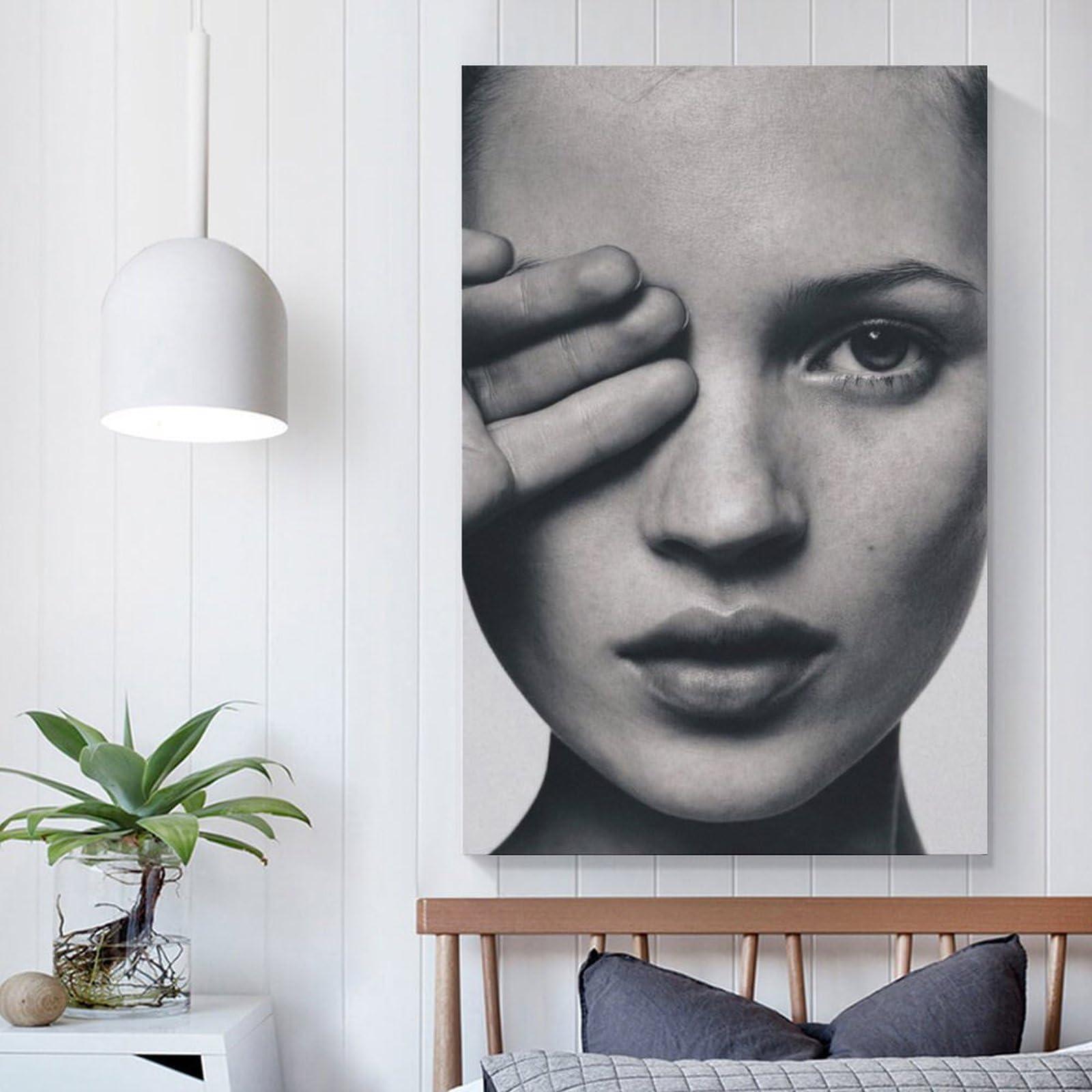 HRGifos HRGifos Kate Moss Fashion Print Poster Canvas Wall Art Poster For Room Aesthetic And Decor Canvas Painting Posters And Prints Wall Art for Living Room Bedroom Decor 20x30inch(50x75cm)