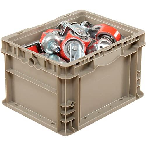 Monoflo Straight Wall Container Solid - Stackable NRSO1215-09 Gray - 12 x 15 x 9