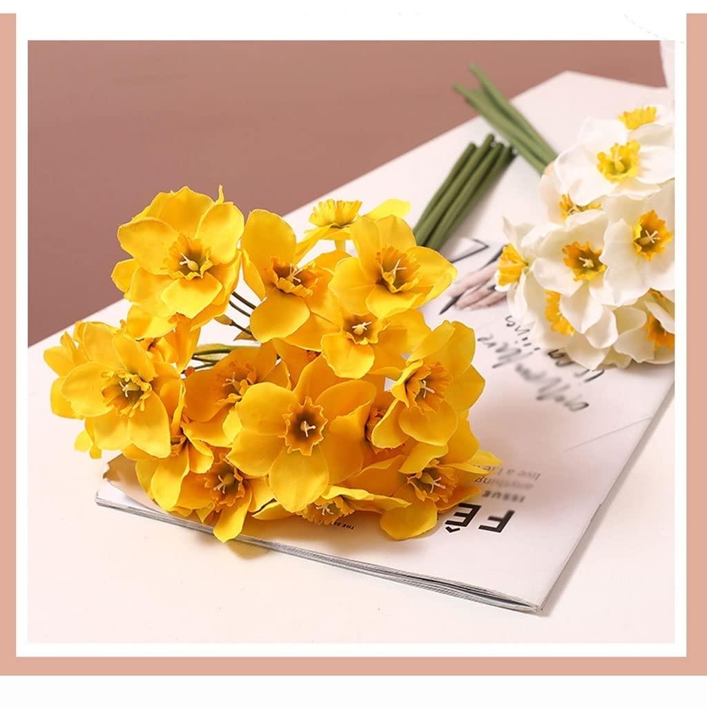 BNNP BNNP Artificial Flowers Artificial Flowers Daffodil Simulation Flower Plastic Artificial Flower Silk Flower Home Living Room Dining Table Decoration (Color : A)