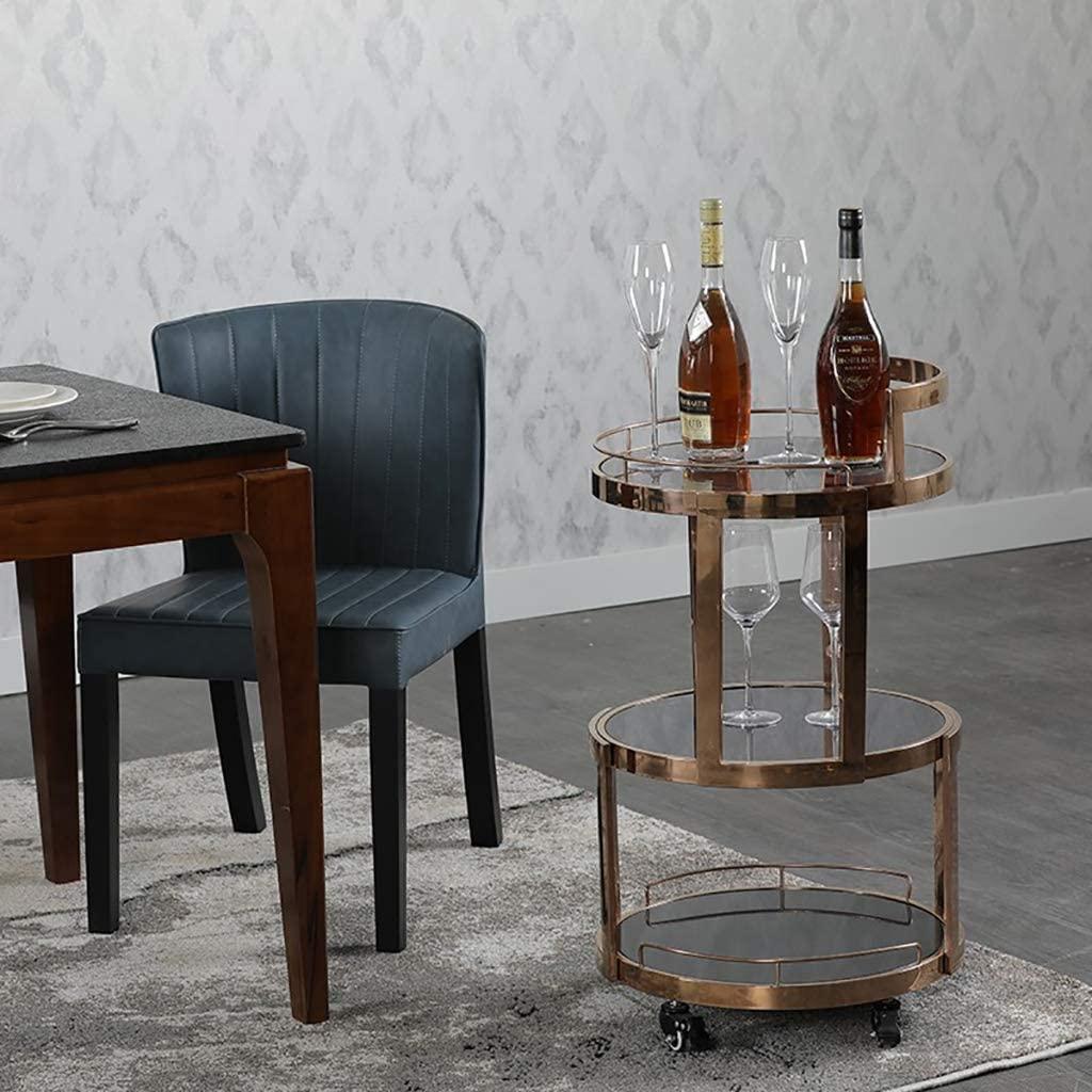 HAOKAZLBR HAOKAZLBR Bar Serving Cart for Hotel Luxury Restaurant, Kitchen Storage Trolley Kitchen Trolley Cart 3 Tier Bar Cart Drinks Trolley,Kitchen Serving Trolley Storage with Wheel,Tea Cart, oujinmm2024327
