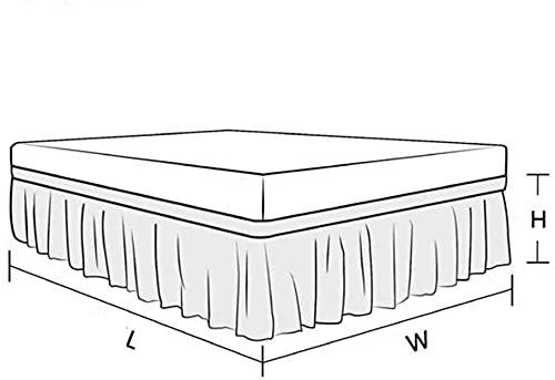 Olivialinen Dorm Room Bed Skirt, Light Blue Solid, Twin XL-50 Inches Drop, College Dorm Bed Skirt, 100% Microfiber Dorm Bed Skirt, Extra Long Dorm Room Bed Skirt