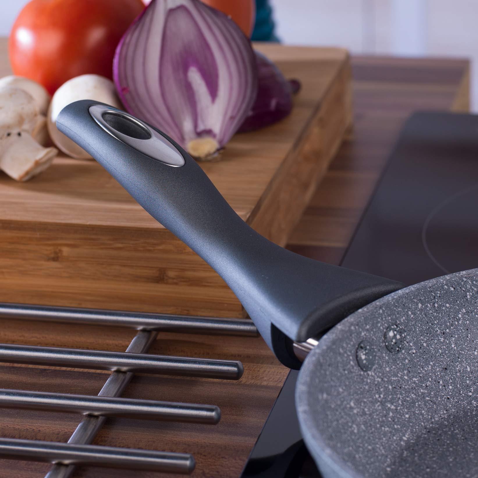 Salter Salter BW02762 Marble Collection Forged Aluminium Non Stick Frying Pan, 20 cm, Grey