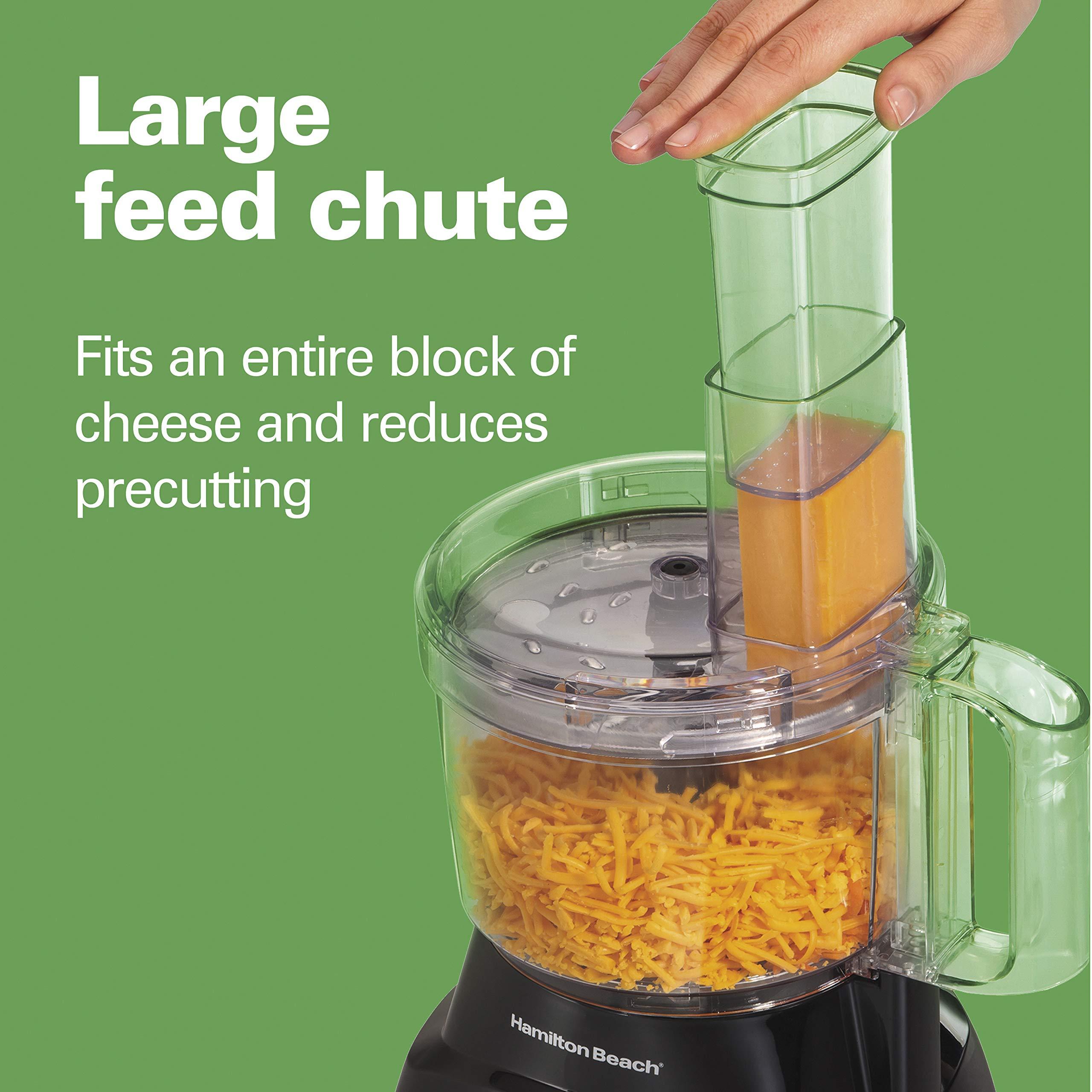 Hamilton Beach Hamilton Beach Food Processor & Vegetable Chopper for Slicing, Shredding, Mincing, and Puree, 8 Cup, Black