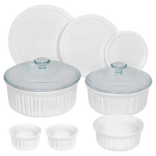 CorningWare CorningWare French White Round Bakeware Set (10-Piece, White)
