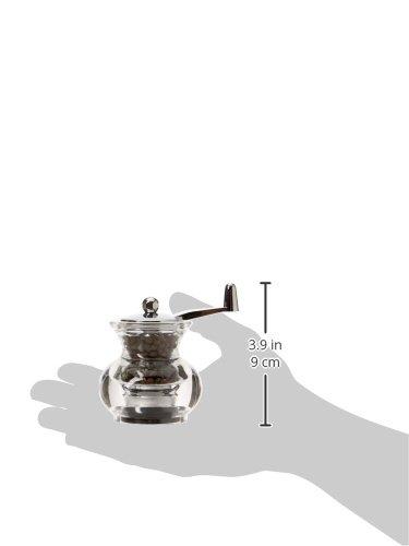 T&G Woodware T&G Classic Cauldron Clear Acrylic Pepper Mill with Crank Handle, 9 cm
