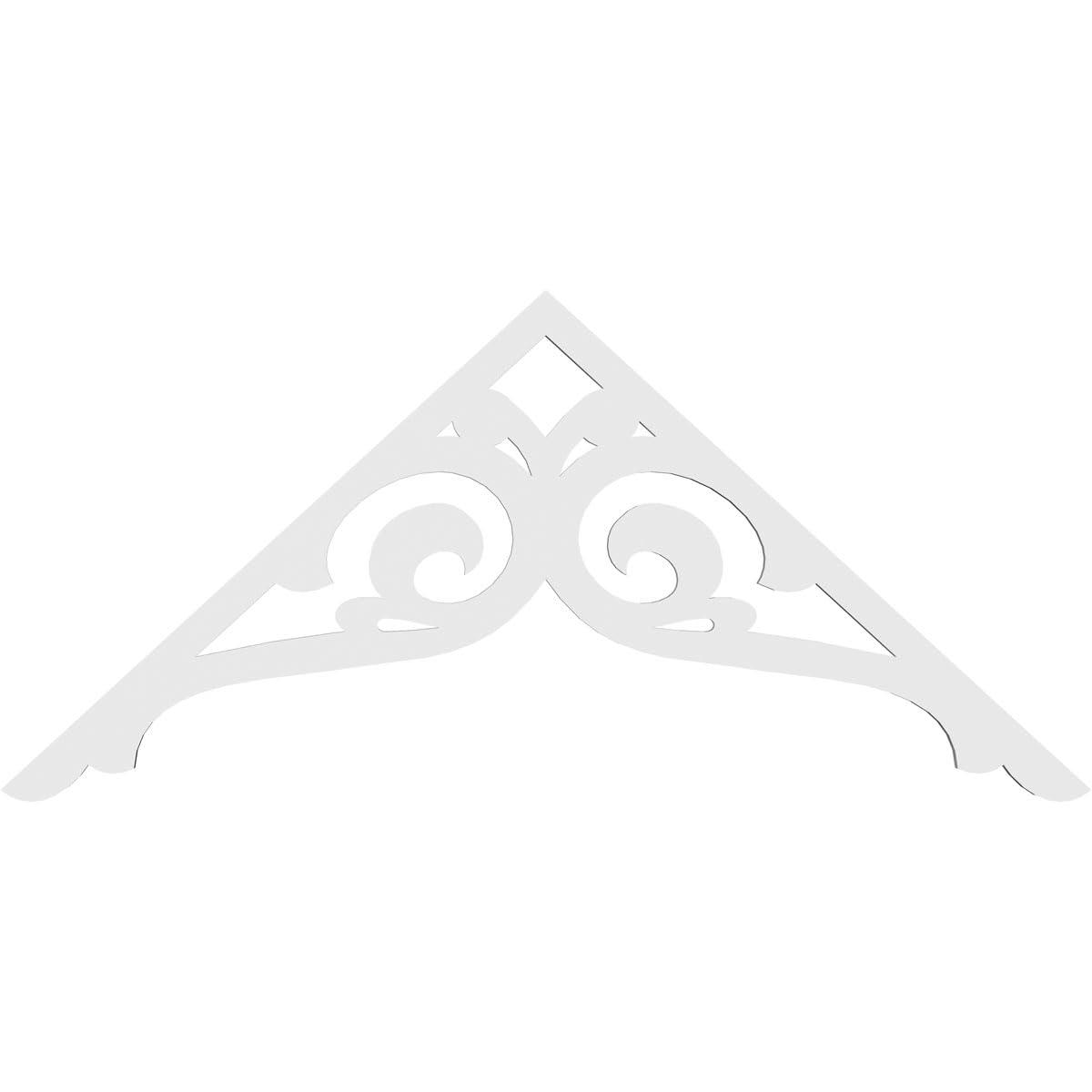 Ekena Millwork Ekena Millwork GPP048X022X100BOR Bordeaux Architectural Grade PVC Gable Pediments, 48\"W x 22\"H x 1\"P (11/12) Pitch