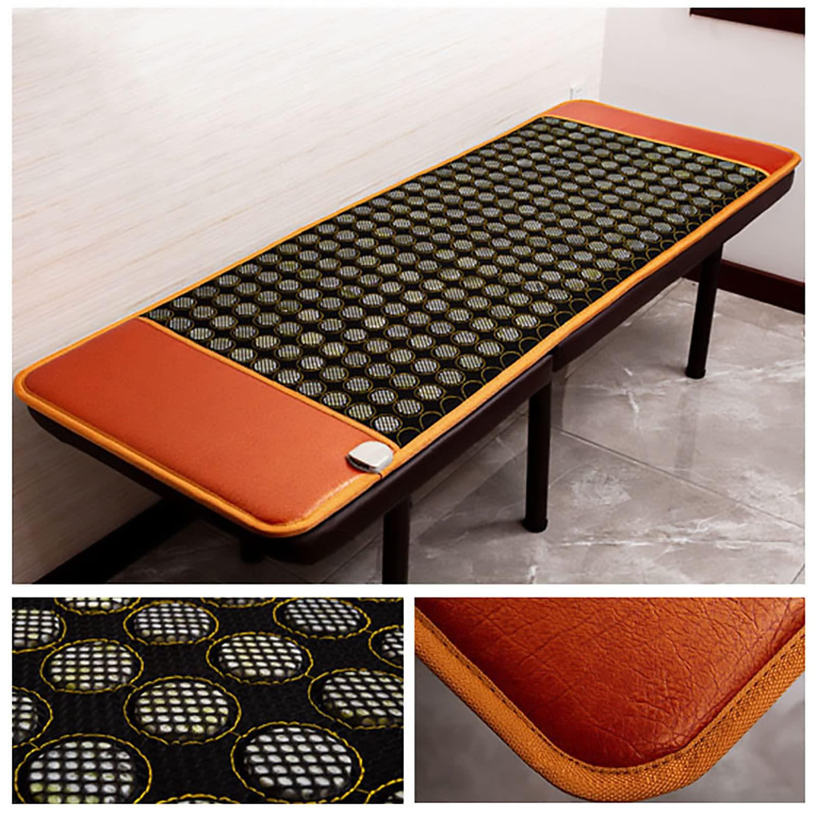 HAILM HAILM Massage Heating Mattress, Jade Electric Heating Mat with Overheat Protection and Smart Timer Setting, Surprise Gifts for Parents/Lovers/Friends, 31.4x75 Inch