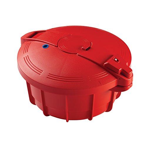 SilverStone SilverStone 51388 Microwave BPA Free Microwave Pressure Cooker - 3.4 Quart, Red