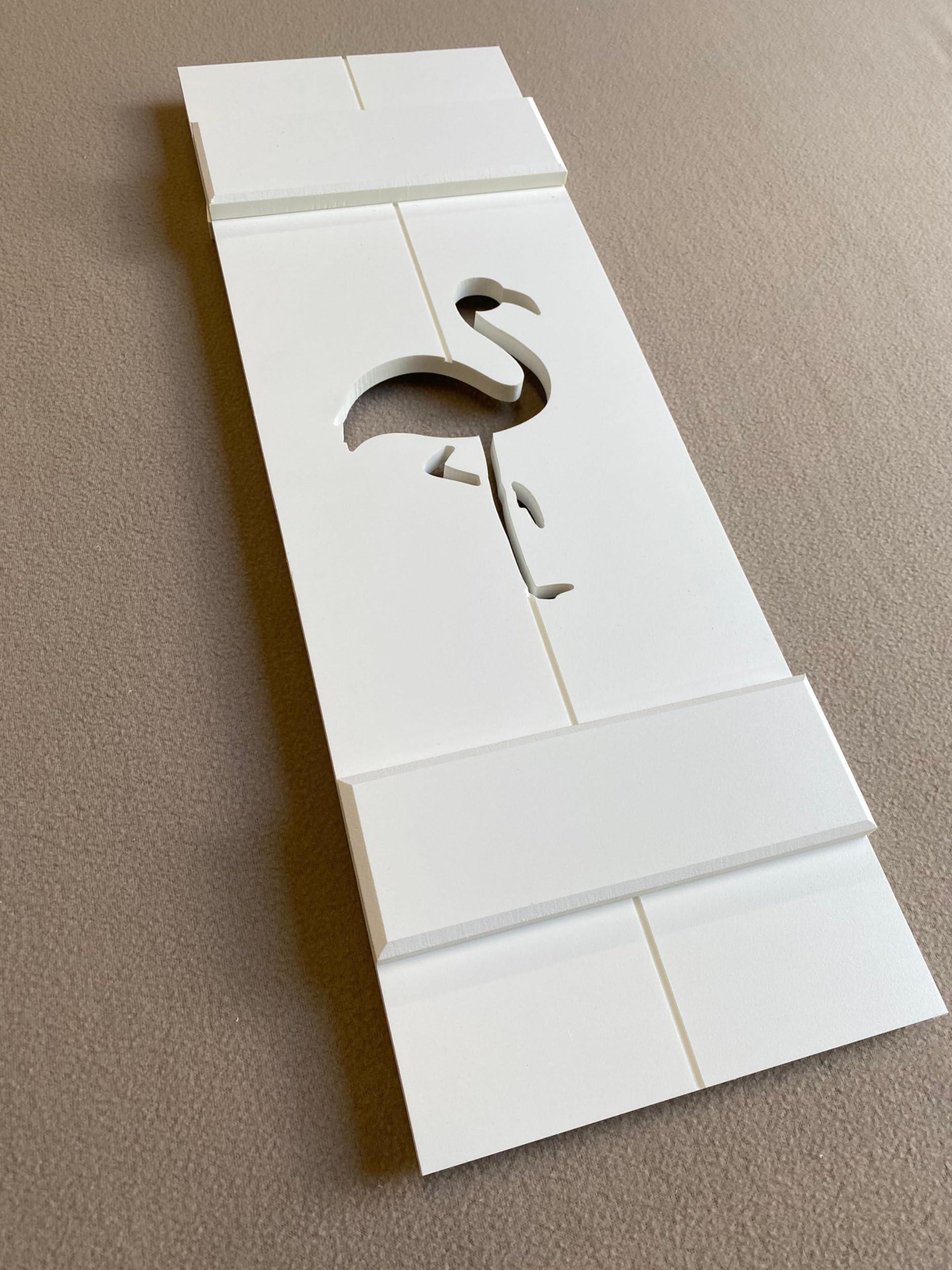 Seven Grays Designs Exterior Shutter, Flamingo Board and Batten, Florida Shutter, Sold Individually (Width: 11.5, Height: 39)