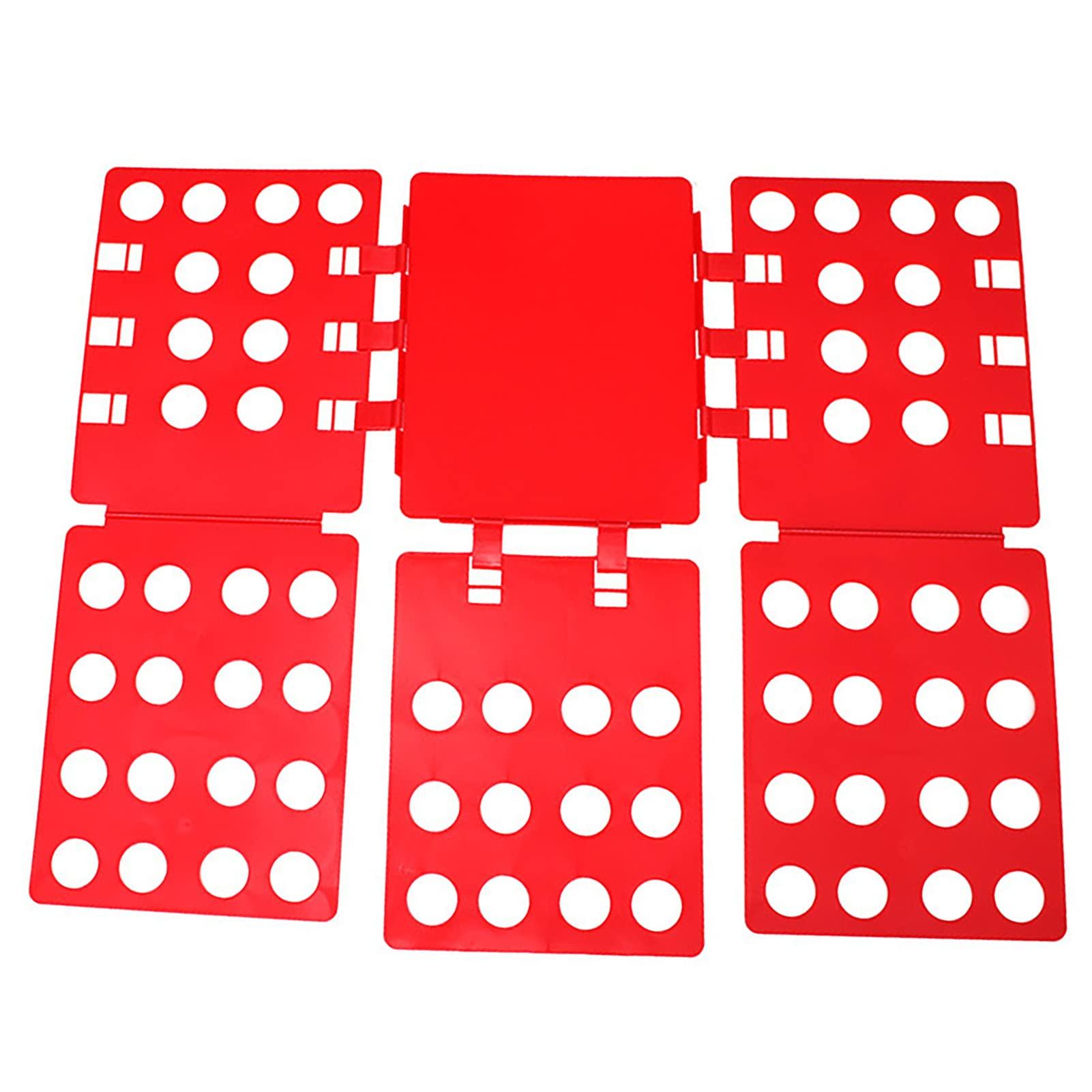 DOACT Clothes Folder, Shirt Folding Board Quick Easy to Fold Portable PP Material for Travel (Red)