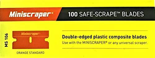 miniscraper MINISCRAPER Plastic Razor Scraper Blades Double Edged - Value Pack 4 100 Packs