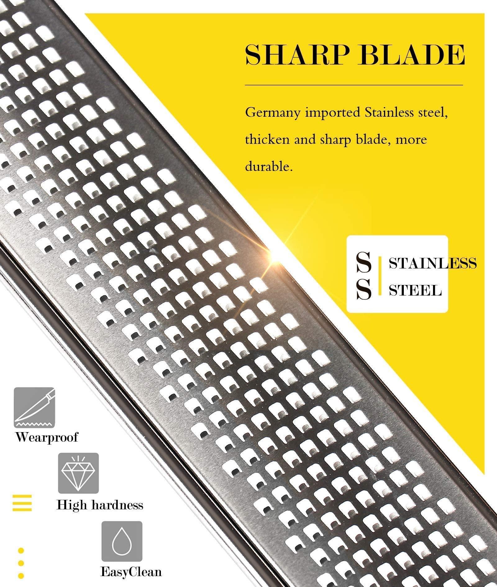 Ourokhome Ourokhome Rotary Grater Lemon Zester- Stainless Steel Cheese Grater for Fruit, Vegetable, Lemon, Cirtus