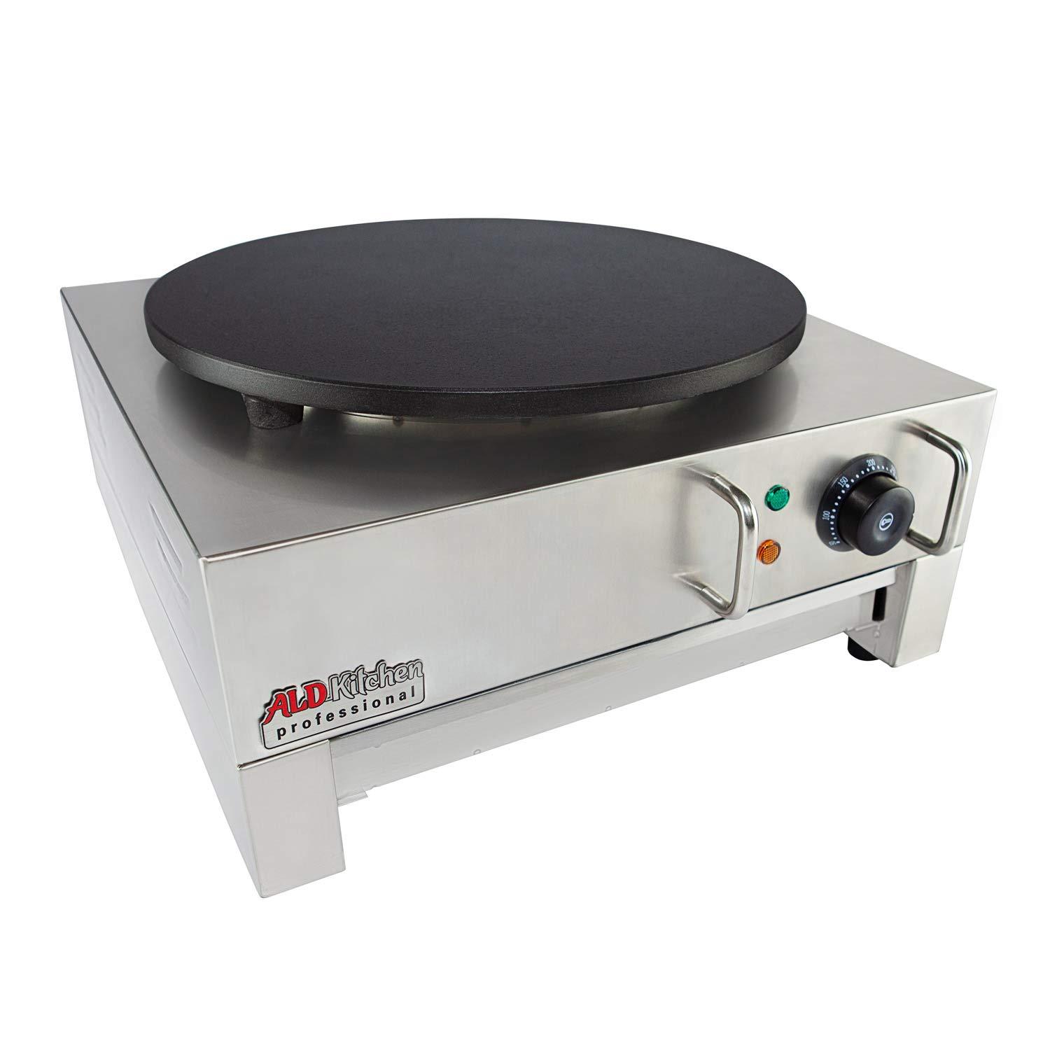 ALDKitchen ALDKitchen Crepe Maker Commercial | Electric Pancake Maker | Nonstick 16 Plate | 110V (Single)