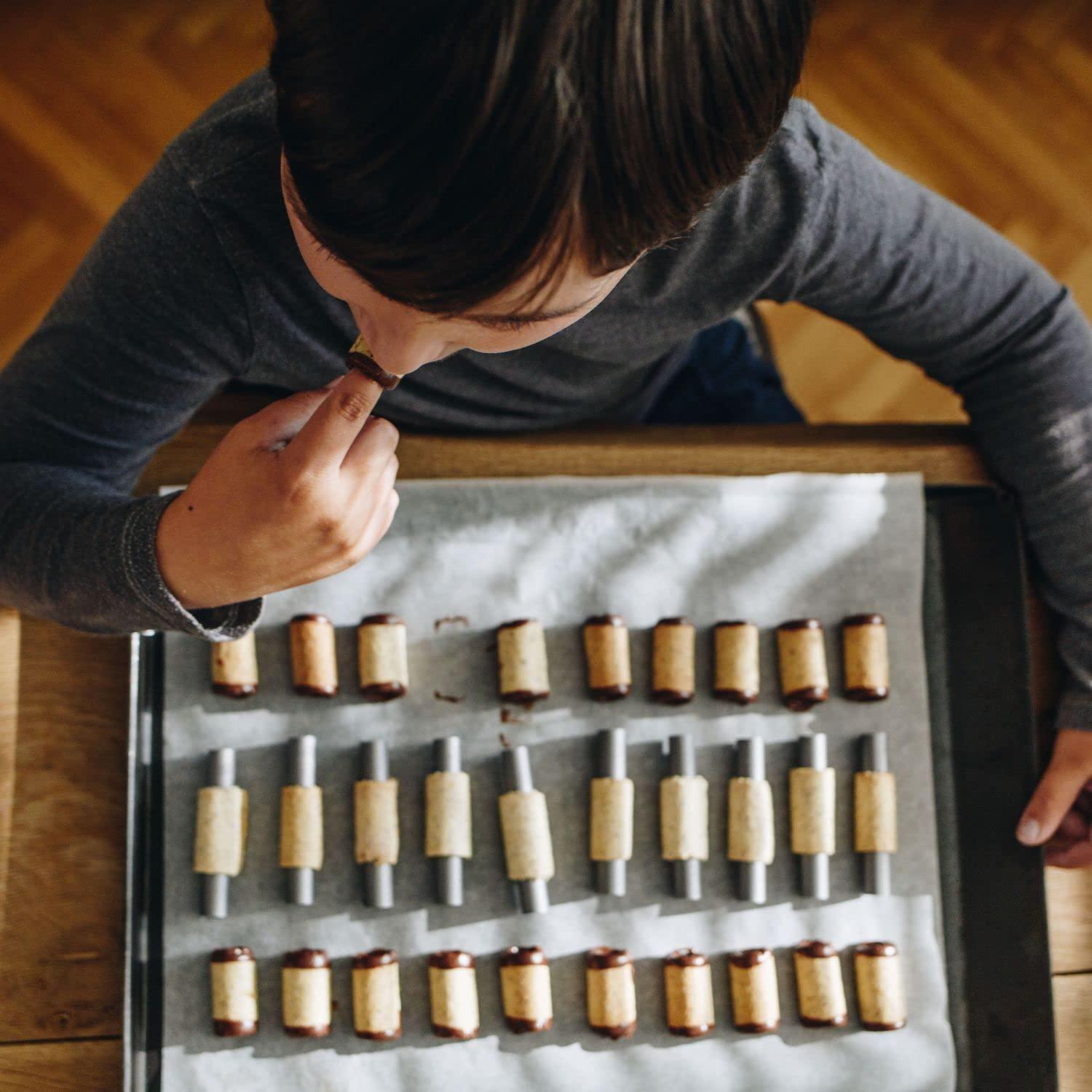 CULIMI CULIMI Mini Cannoli Tube - Set 8 cm/ 3,14\"/ 10 pcs Small Cones Baking Molds Cream - Horn Moulds Tubes Non-Stick Coating