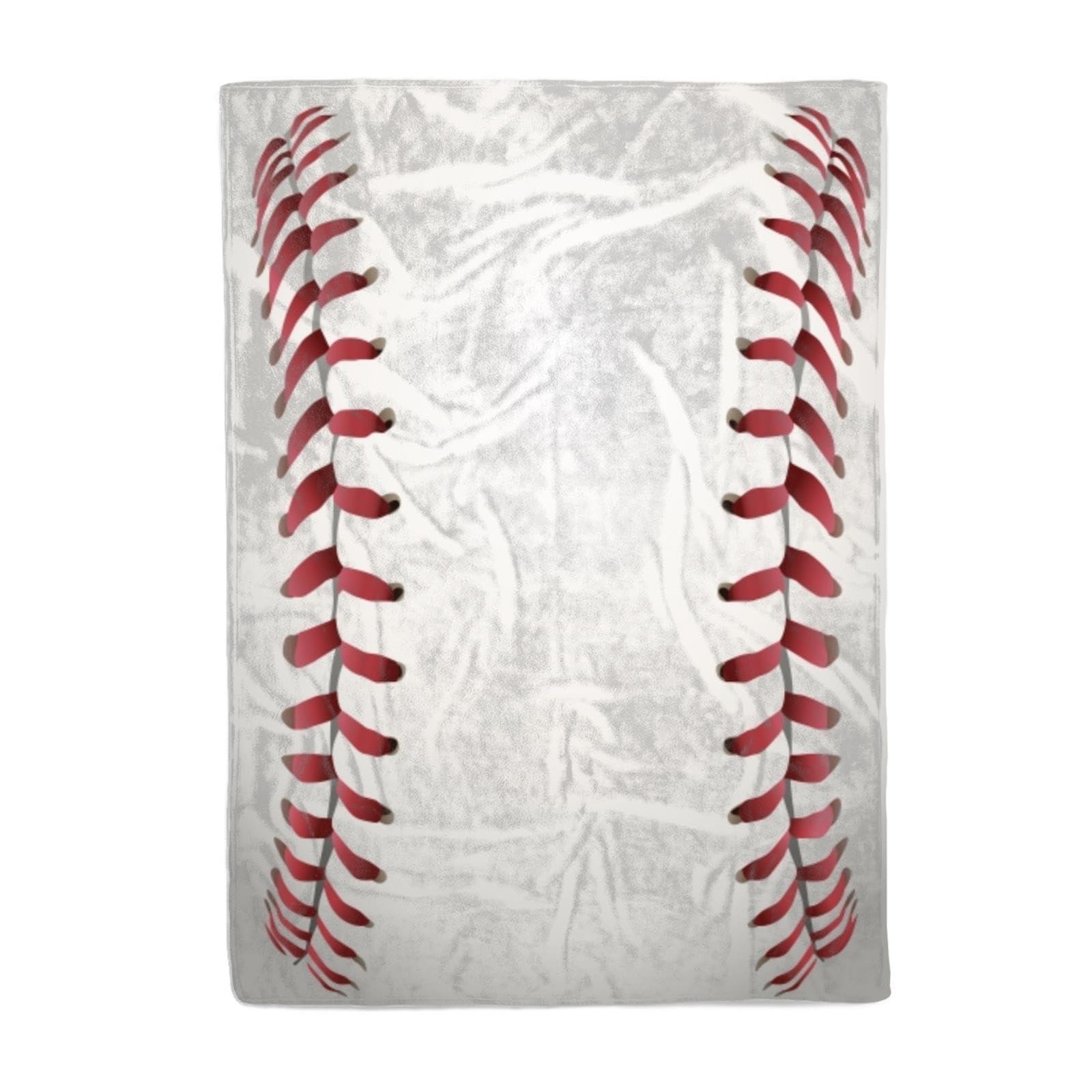 XING7DAY Baseball Blanket Soft Flannel Sport Ball Throw Blanket Baseball Throw Gifts for Boys and Adults Cozy Blanket for Baseball Lover All Season Couch Bed Sofa Home Decor (50\"x60\", White Baseball)