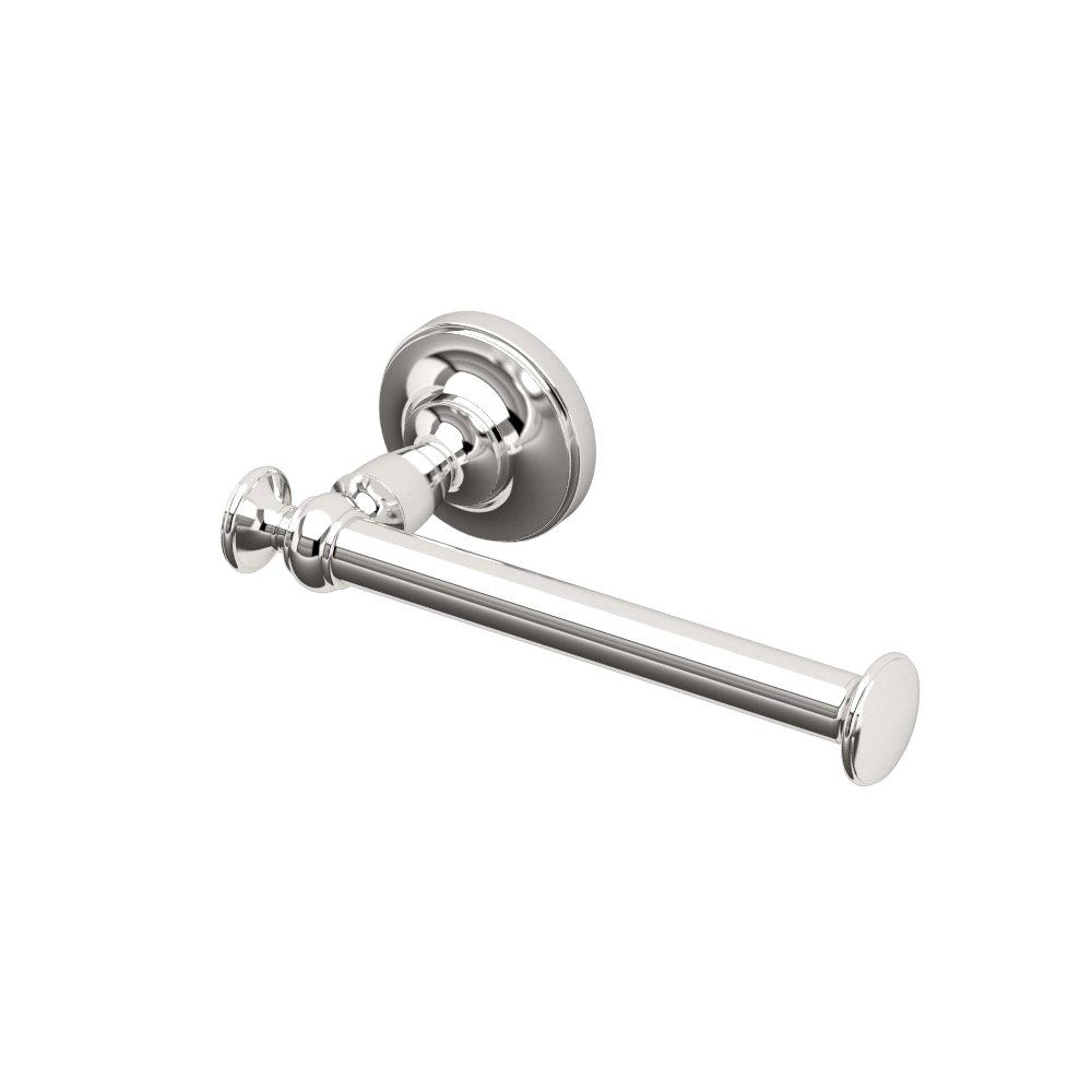 Gatco Gatco 4123 Tavern Toilet Paper Holder, Polished Nickel / Wall Mounted Euro Style Toilet Tissue Holder, Zinc