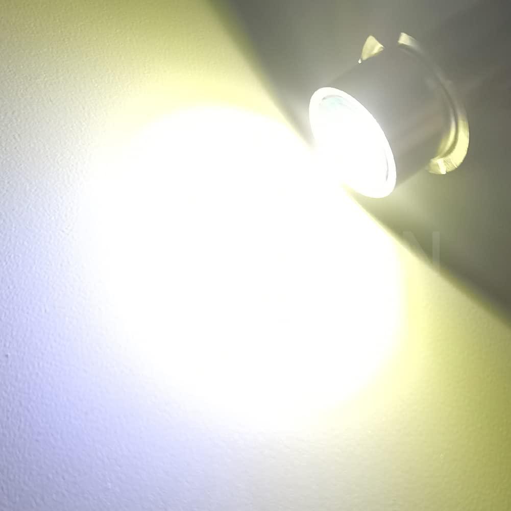 Ruiandsion Ruiandsion P13.5S LED Bulb 3-18V 3W 6000K White 2525 LED Bulb for Torchlight Flashlight Torch Light,Negative Earth (Pack of 2)