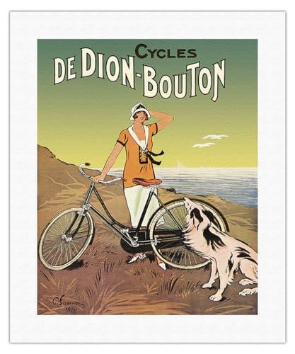 Pacifica Island Art De Dion-Bouton - Cycles - Vintage Advertising Poster by Flix Fournery c.1925 - Fine Art Rolled Canvas Print 16in x 20in