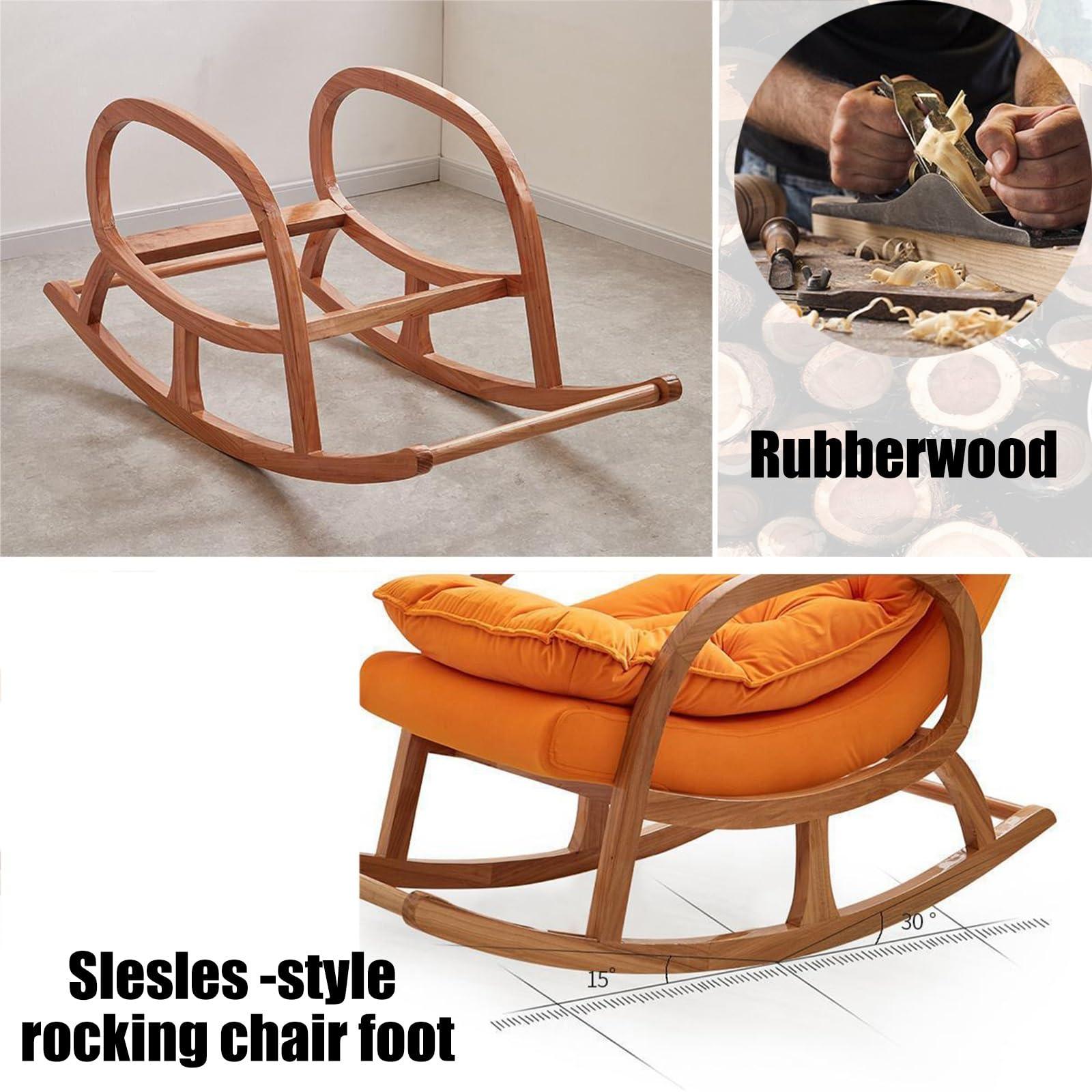 SYUFRE Rocking Chair Nursery Nursing Armchair with Wood Base Baby Glider Rocker Rocking Accent Armchair for Living Room, Bedroom, (Size : Light Gray Fleece Fabric)