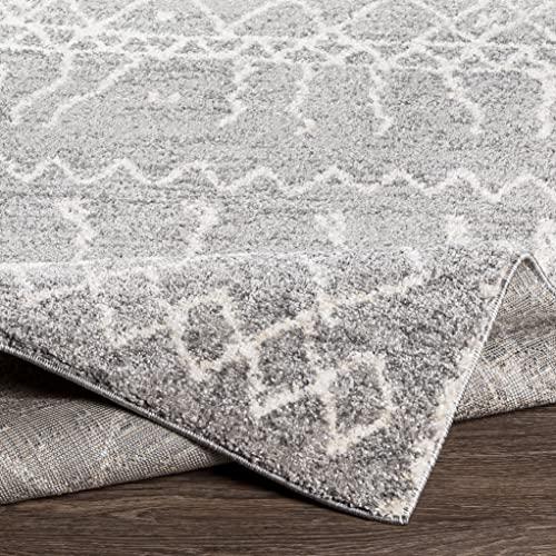 MARK & DAY Mark&Day Area Rugs, 8x10 Oostwoud Global Charcoal Area Rug, Grey White Carpet for Living Room, Bedroom or Kitchen (7'10" x 10')