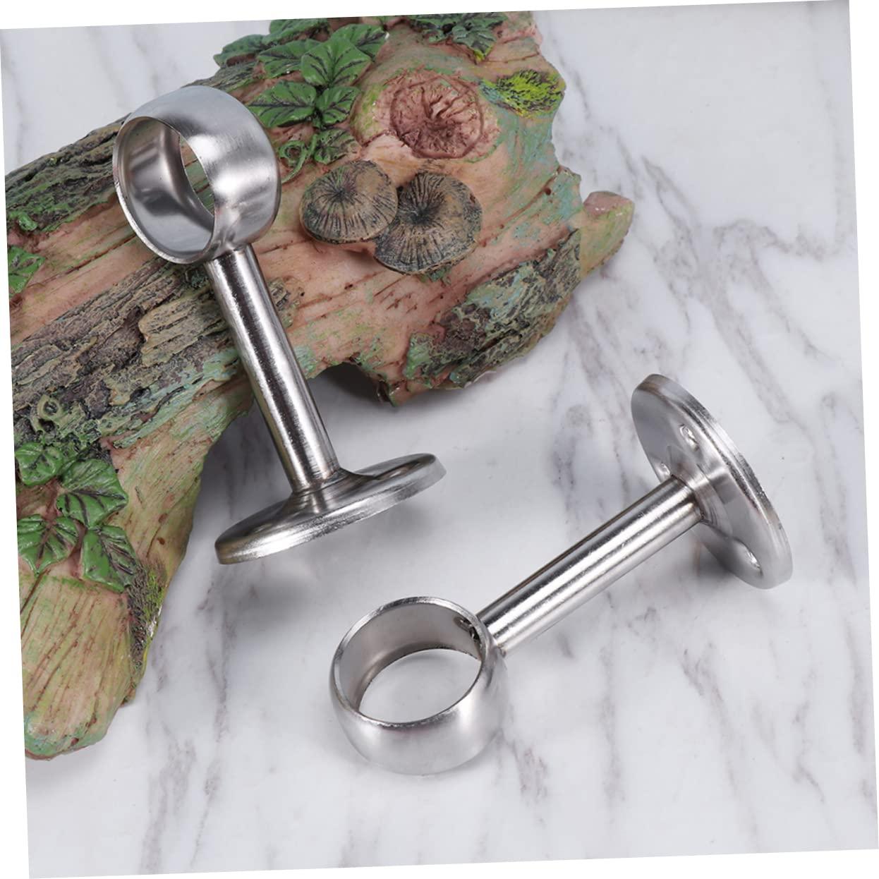 MAGICLULU MAGICLULU 6pcs Hanging Rod Holder Brackets Closet Wardrobe Curtains Rods Socket Holder Curtain Rod Holder Wardrobe Closet Holders Drapes Wardrobe Tube Closet Rod Hanger Wardrobe Rail Support