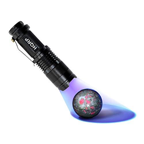 HQRP HQRP Professional 365 nM 3 Watt LED Gemstone and Mineral Inspection Identification Fluorescence Glow Flashlight Blacklight