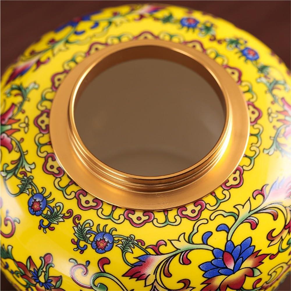 thalo Stash Jar Container Ceramic Loose Tea Storage Jar Small Alloy Lid Sealed Tea Storage Jar Enamel Color Double Jar Gift Set Customization Vintage Storage Jars(D-Single can)