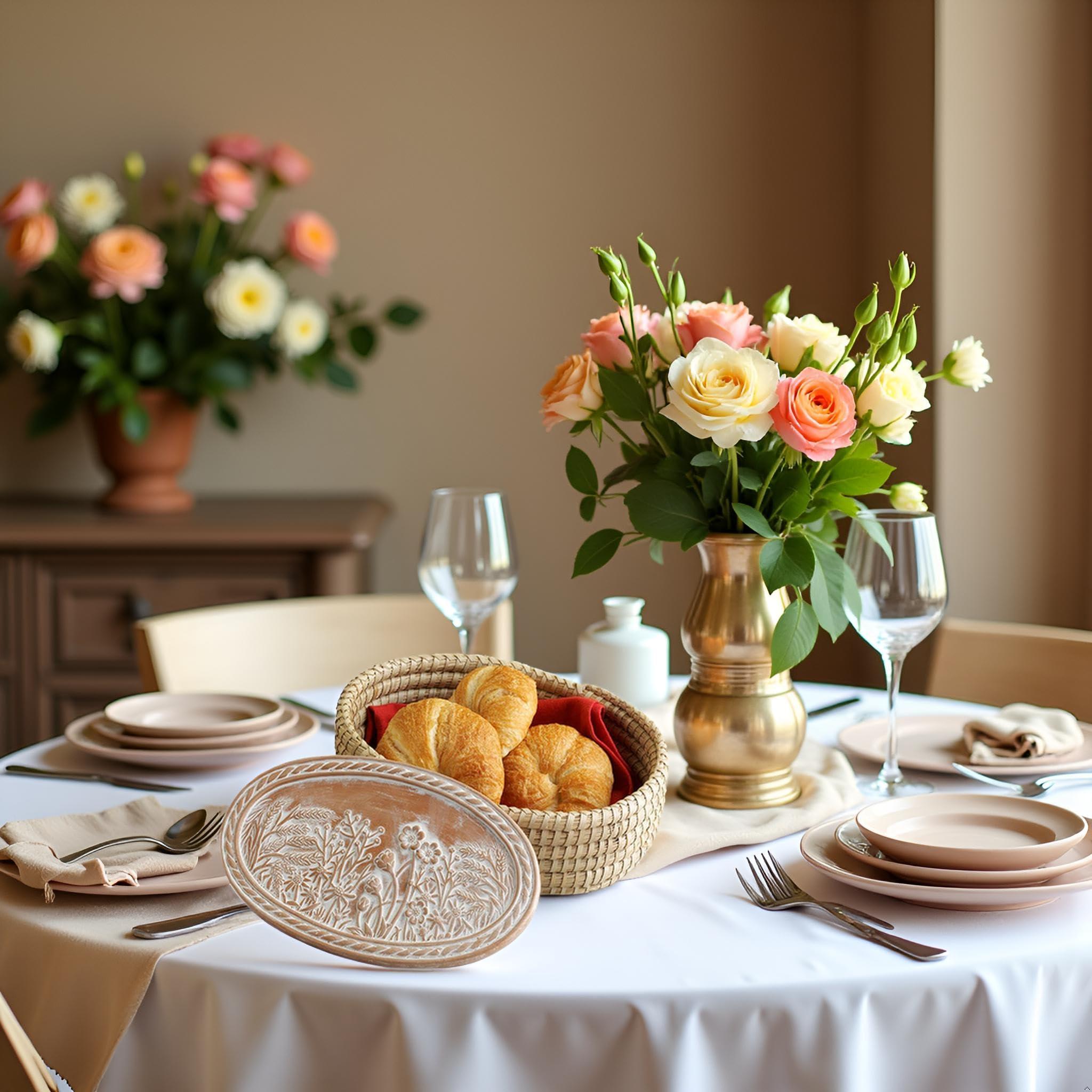 HofArtisan Bread Warmer Basket with Stone - Bread Baskets for Serving Rolls Warming Tortilla, Gift for Bakers Sourdough, Hostess Gifts New Home, Mom Dad Birthday