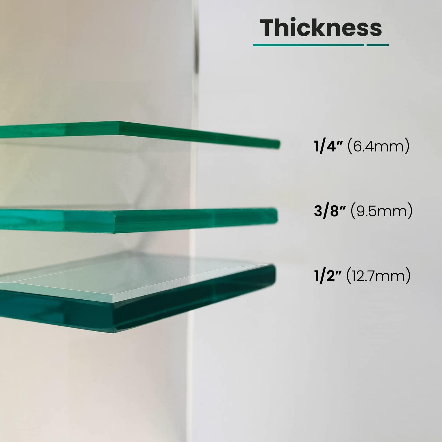 Fab Glass and Mirror Custom Cut Glass 1/4\" Thick - Clear Tempered Glass Cut to Size - Rectangle Replacement Glass for Table Tops, Glass Shelves, Windows with Bevel Edge by Fab Glass and Mirror