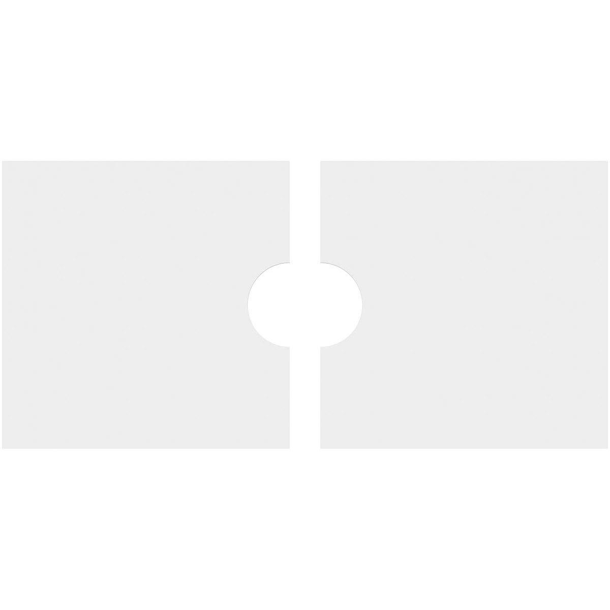 Ekena Millwork Ekena Millwork CMP34X17RE2-05000 Rectangle Architectural Grade PVC Contemporary, Two Piece Urethane Ceiling Medallions 34\"W x 17\"H x 5\"ID x 11 3/4\"C x 1\"P