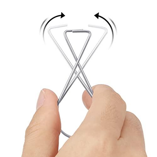 Outus 300 Packs Ceiling Hook Tile Hooks T-bar Clips Drop Ceiling Clips for Office, Classroom, Home and Wedding Decoration, Hanging Sign from Suspended Tile/Grid/Drop Ceilings