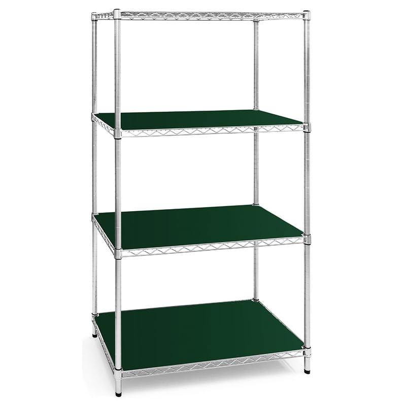 SI Shelving Inc. 12\" d x 12\" w Plastic Wire Shelf Liners, Dark Green, 4 Count